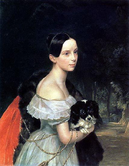 Karl Briullov Portrait of U. M. Smirnova oil painting picture